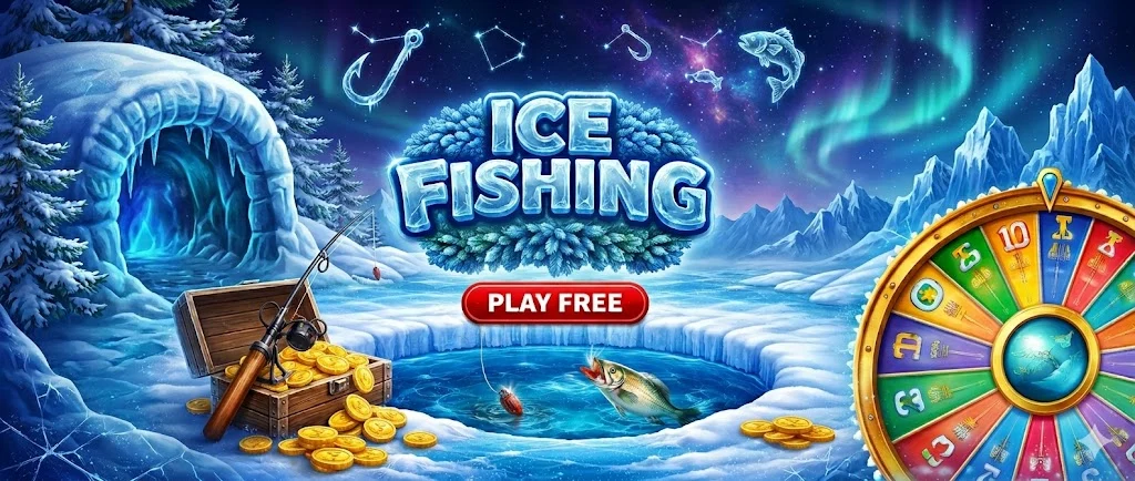 Ice Fishing Pokie Banner