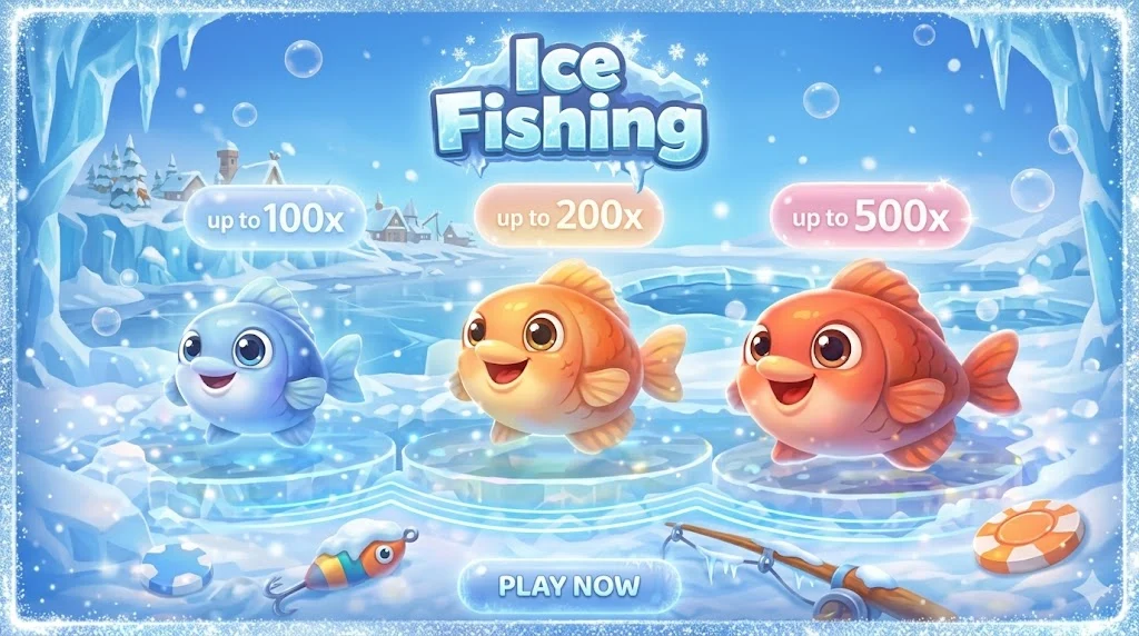Ice Fishing Pokie Banner