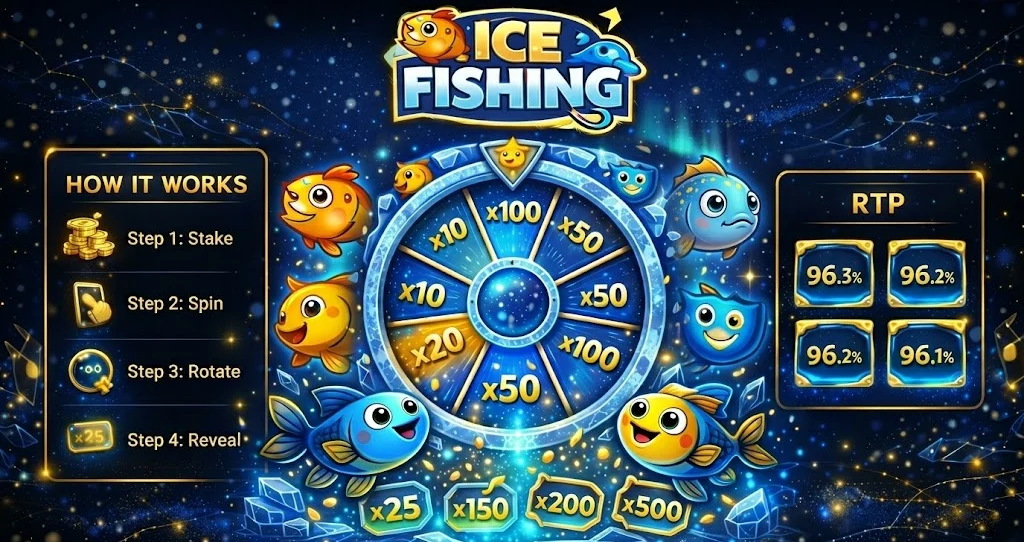 Ice Fishing Pokie Banner